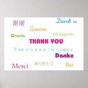 Thank You in Many Languages Poster