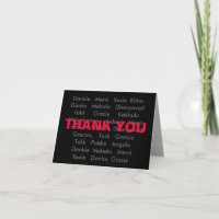 Thank you in multiple languages Card