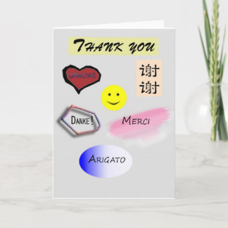 Thank You in multiple languages Card
