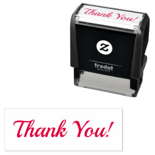 Thank You! in Simple Script or Your Message Self-inking Stamp