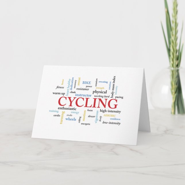 Thank You Indoor Cycling Instructor In Descriptive Card (Front)