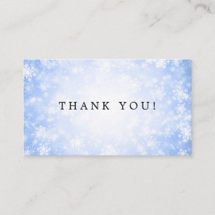 Thank You Insert Blue Winter Wonderland