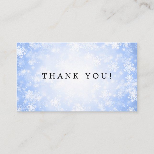 Thank You Insert Blue Winter Wonderland (Front)