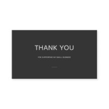Thank You Insert Card with Faux Gold & Black