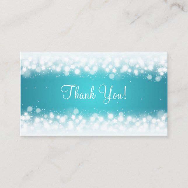 Thank You Insert Magic Sparkle Turquoise (Front)