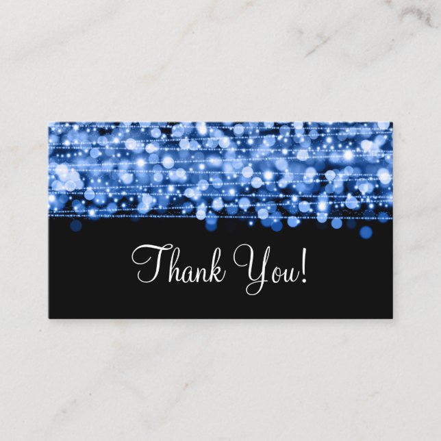 Thank You Insert Party Sparkles Blue (Front)