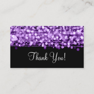 Thank You Insert Party Sparkles Purple