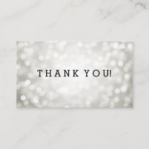 Thank You Insert Silver Glitter Lights