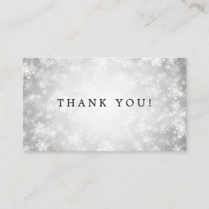 Thank You Insert Silver Winter Wonderland