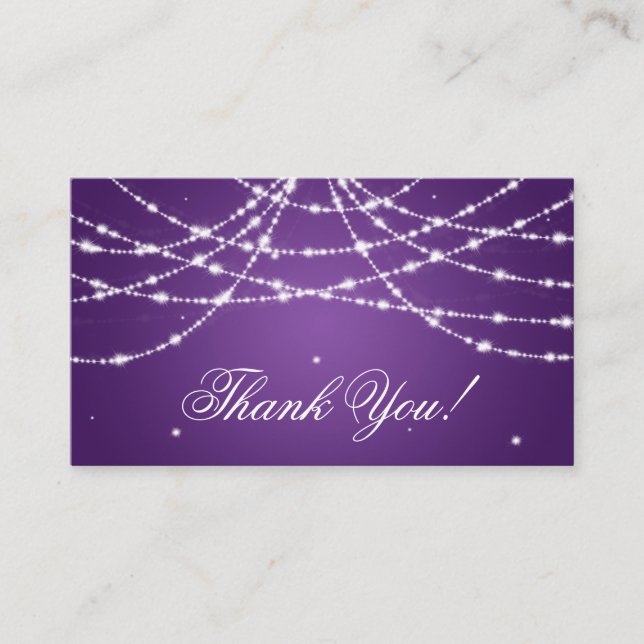 Thank You Insert Sparkling String Purple (Front)
