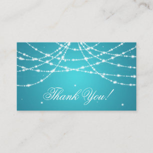 Thank You Insert Sparkling String Turquoise