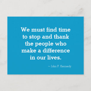 Thank You Inspirational Quote Postcard