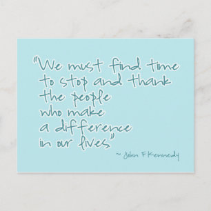 Thank You Inspirational Quote Postcard