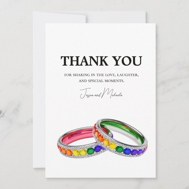 🌈 Thank you - Intertwined in Pride  Card (Front)