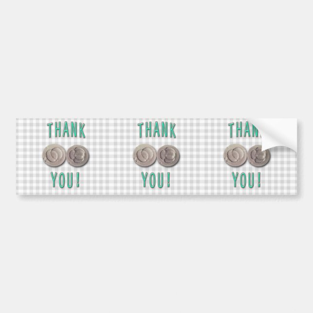 thank you ivf invitro fertilization embryos bumper sticker (Front)