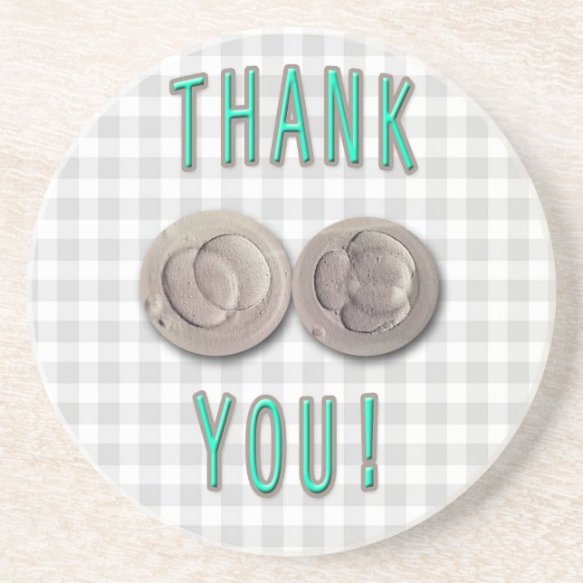 thank you ivf invitro fertilization embryos coaster (Front)