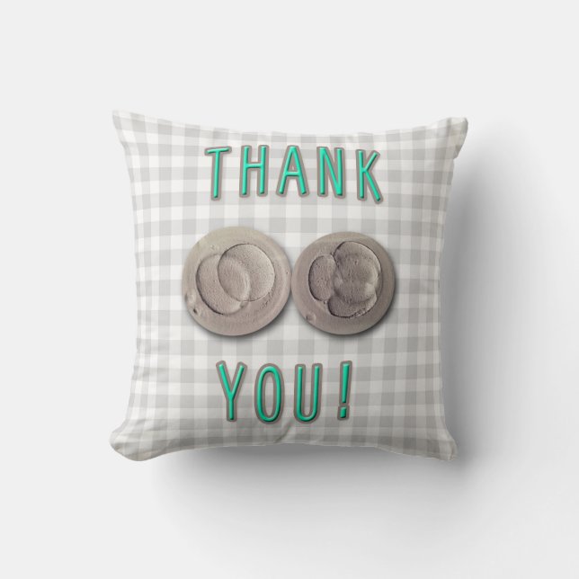 thank you ivf invitro fertilization embryos throw pillow (Front)