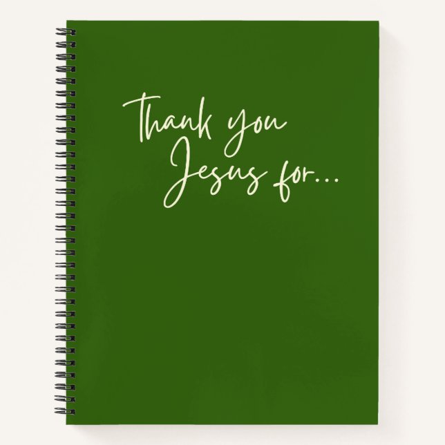 thank you Jesus for... gratitude journal notebook (Front)