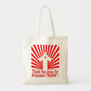 THANK YOU JESUS FOR PRESIDENT TRUMP TOTE BAG