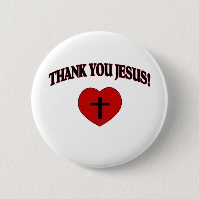 Thank You Jesus (Heart) 2 Inch Round Button (Front)
