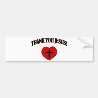 Thank You Jesus (Heart) Bumper Sticker