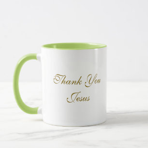 Thank You Jesus ,Trendy Christian Custom Faith Mug
