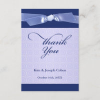 Thank You Jewish Ribbon Flat Card