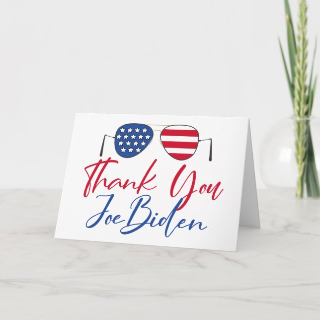 Thank You Joe Biden American Flag Card (Front)