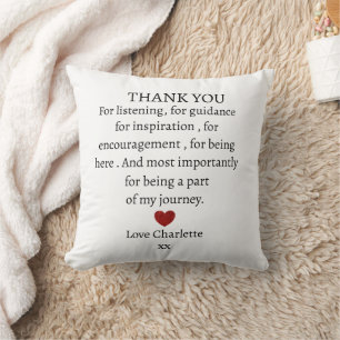 Thank You Keepsake    Personalised Thank You  Throw Pillow