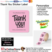 Thank You Label Elegant Packaging Promoting 32