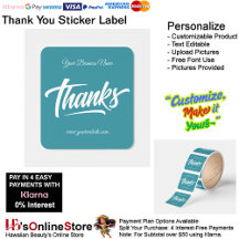 Thank You Label Elegant Packaging Promoting 36