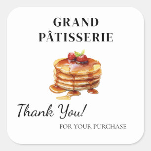 Thank You Label for Cafe & Bakery small business