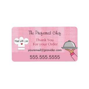 Thank You Label with Business Information