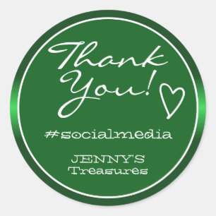 Thank You Labels Green Ombre Chrome Steel Nature