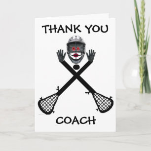 Thank You Lacrosse Coach Card