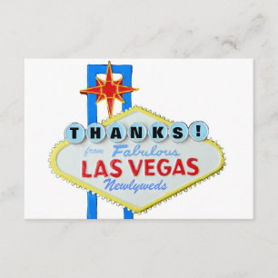 Thank You Las Vegas Newlyweds Card