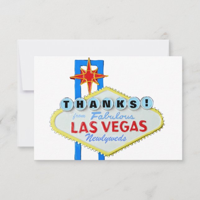Thank You Las Vegas Newlyweds Card (Front)