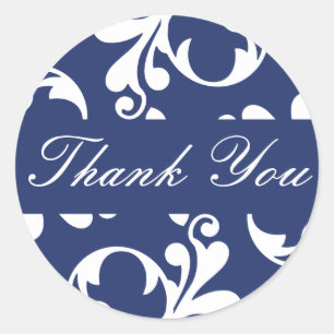 Thank You Leaf Flourish Envelope Sticker Seal