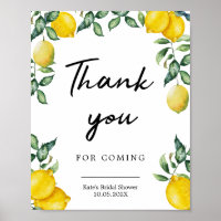 Thank you Lemons party sign poster