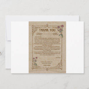 Thank you letter to a childhood friend card