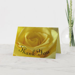 Thank You Light Yellow Rose Photo Appreciation Card