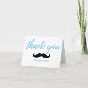 THANK YOU Little Man Baby Shower Blue   PHOTO