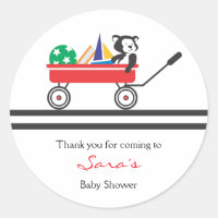 Thank you | Little Red Wagon Baby Shower Sticker