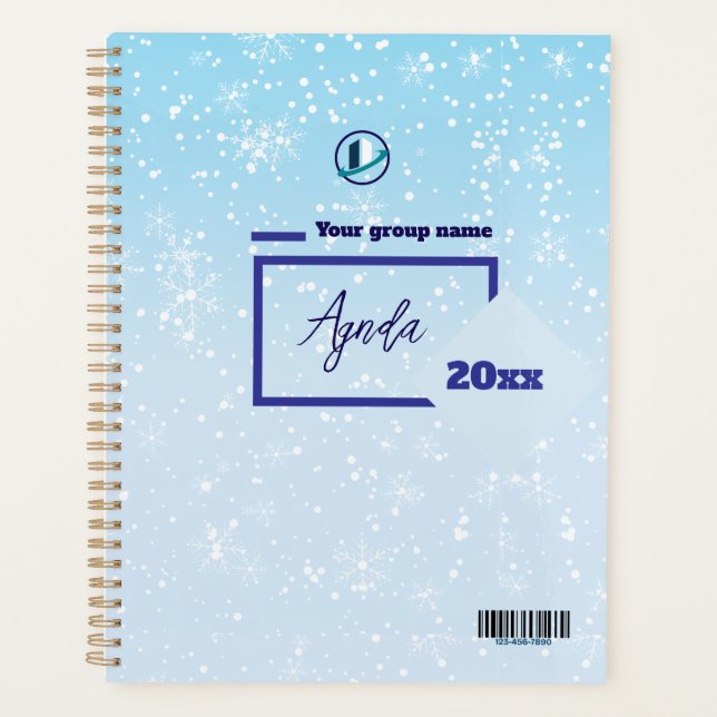 Thank you & Logo & Text personalize Planner (Front)