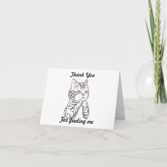 Thank you -looking after cat card (Front)