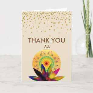 Thank You Lotus Flower Yoga Healing Health Card