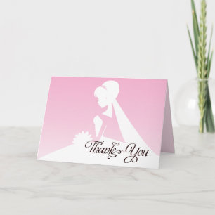 Thank you Maid of Honour Pretty Pink Wedding Card