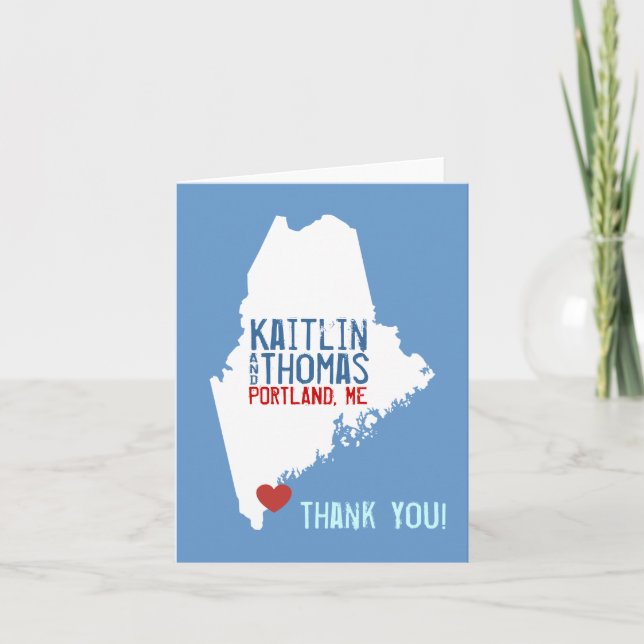 Thank you - Maine - Customizable Card (Front)