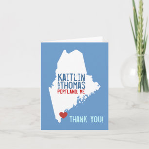 Thank you - Maine - Customizable Card