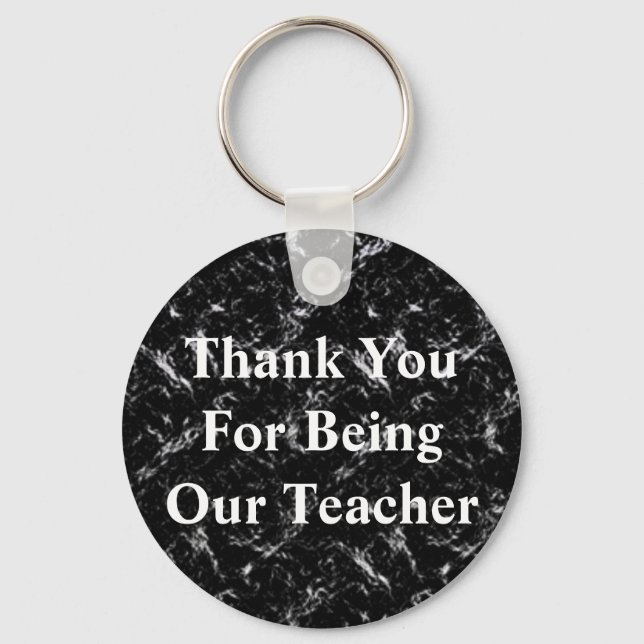 Thank You Male Teacher Classroom Appreciation Keychain (Front)